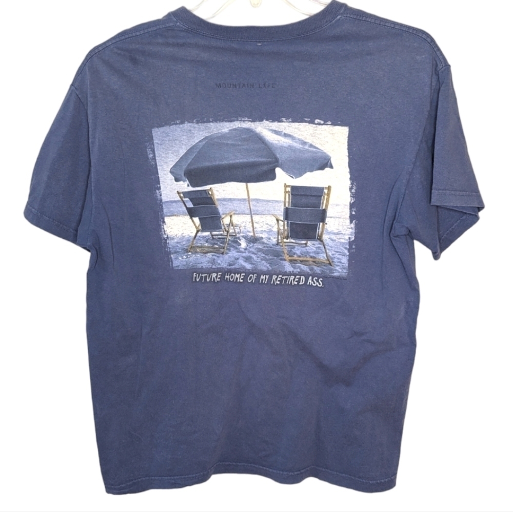 Mountain Life Virginia Beach "Future Home of my Retire Ass" Joke Tshirt Mens M